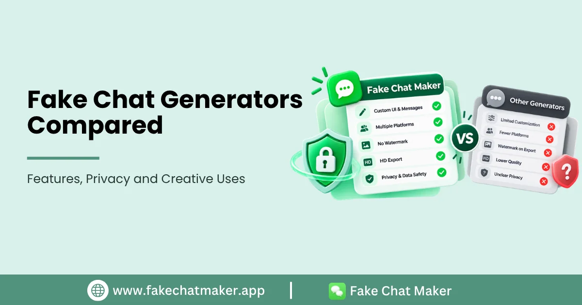 Fake Chat Generators Compared: Features, Privacy and Creative Uses