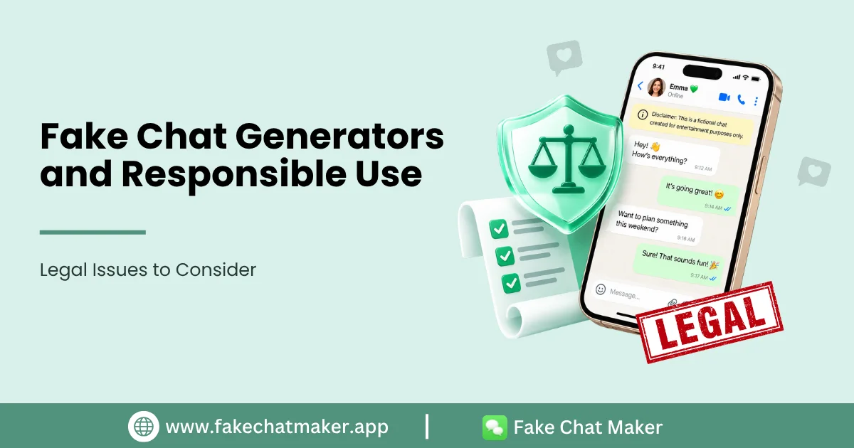 Fake Chat Generators and Responsible Use: Legal Issues to Consider
