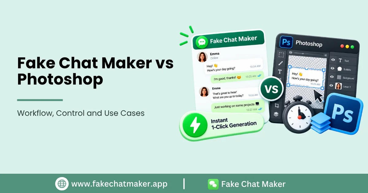 Fake Chat Maker vs Photoshop: Workflow, Control and Use Cases