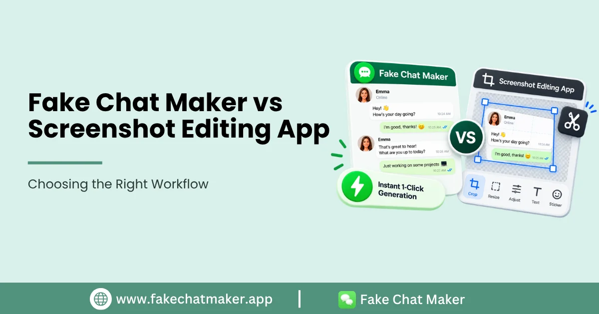 Fake Chat Maker vs Screenshot Editing App: Choosing the Right Workflow